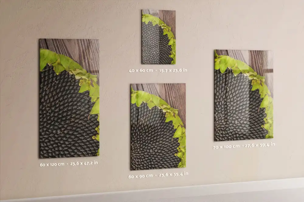 Tableau magnétique mural motif graines de tournesol