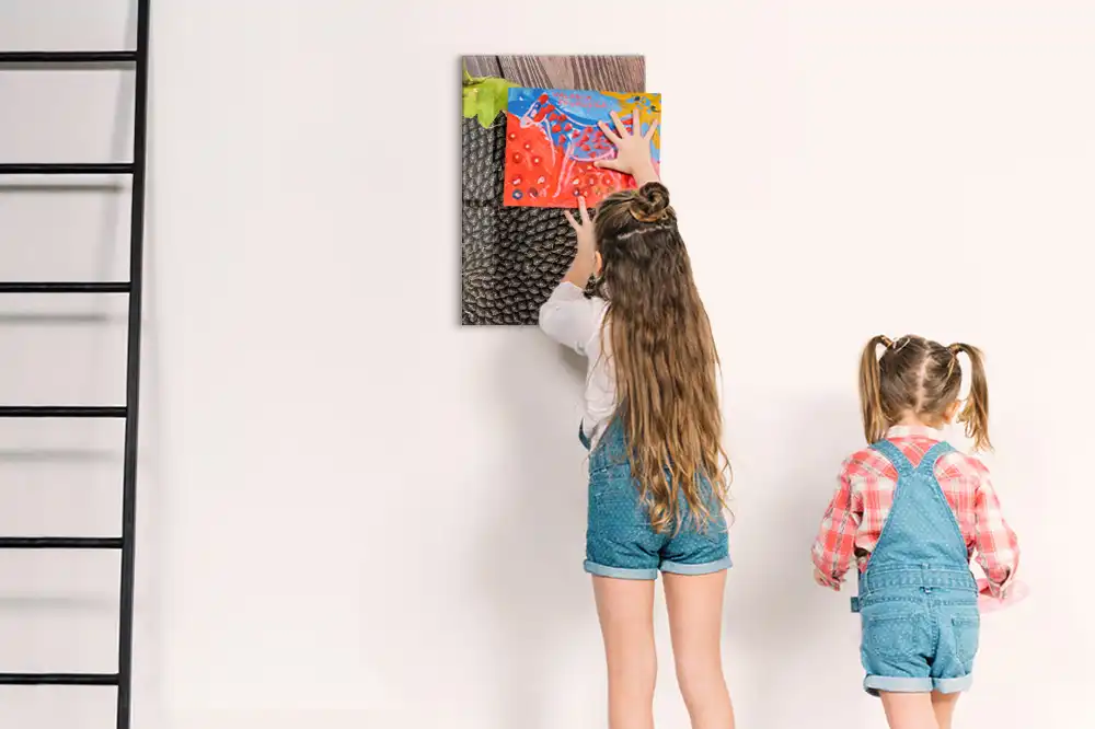 Tableau magnétique mural motif graines de tournesol