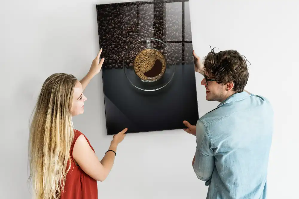 Tableau magnétique décoratif café noir