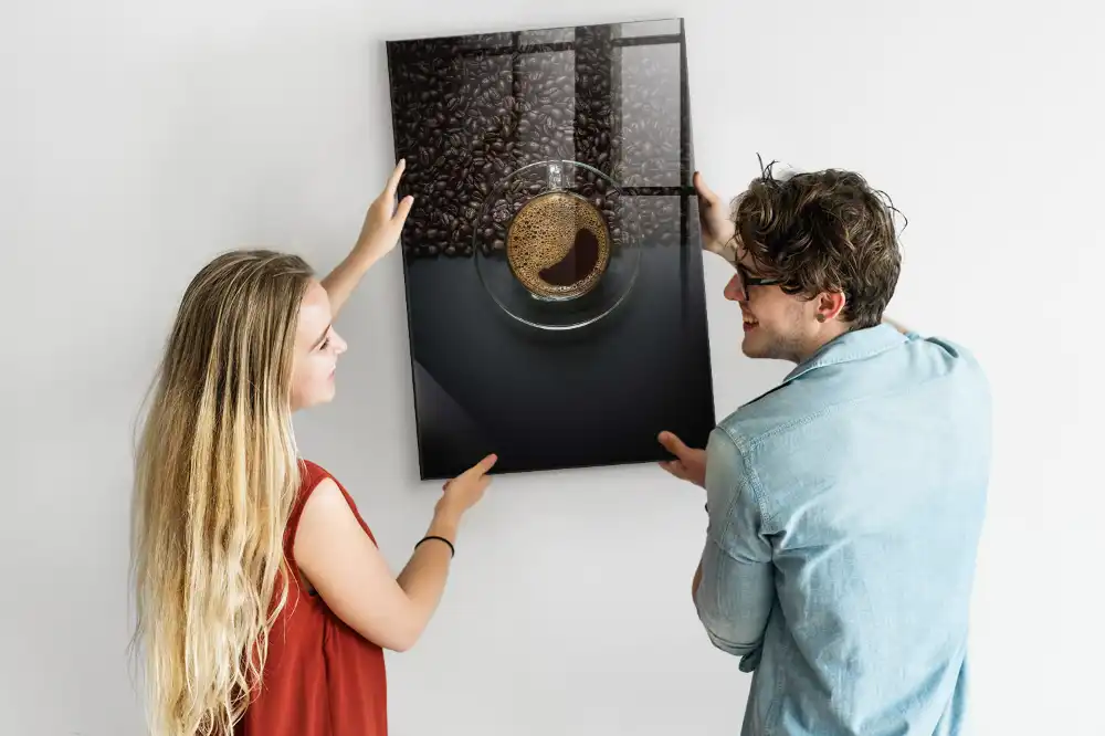 Tableau magnétique décoratif café noir