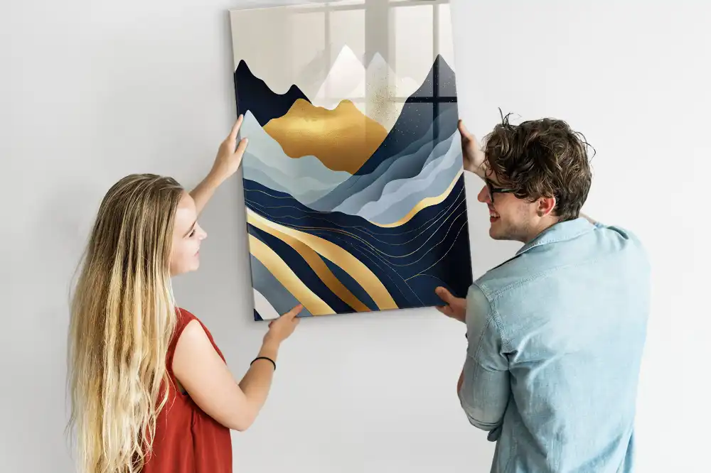 Tableau magnétique mural paysage abstrait