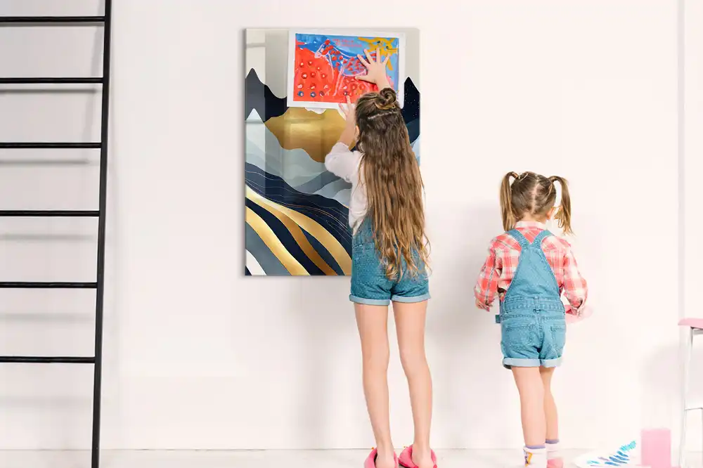 Tableau magnétique mural paysage abstrait