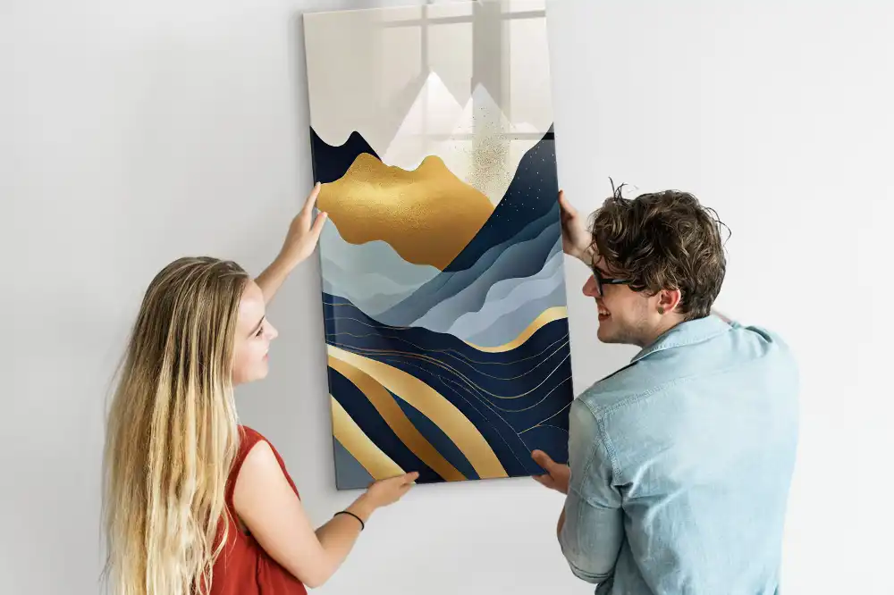 Tableau magnétique mural paysage abstrait