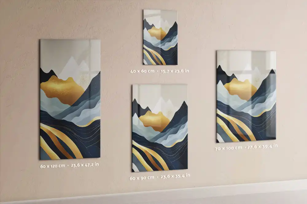 Tableau magnétique mural paysage abstrait