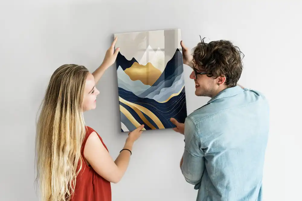 Tableau magnétique mural paysage abstrait