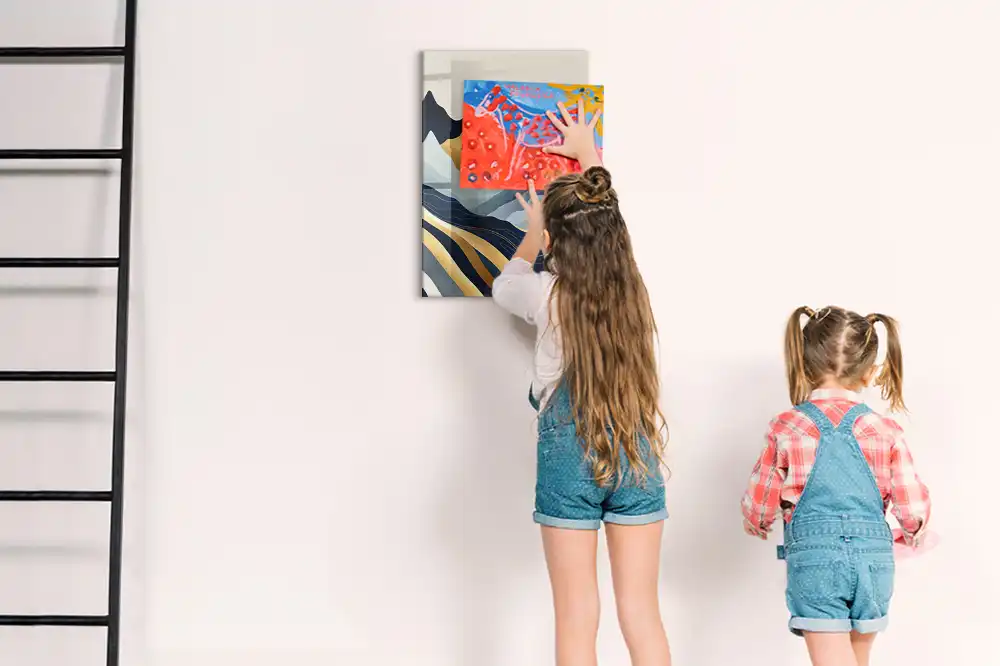Tableau magnétique mural paysage abstrait