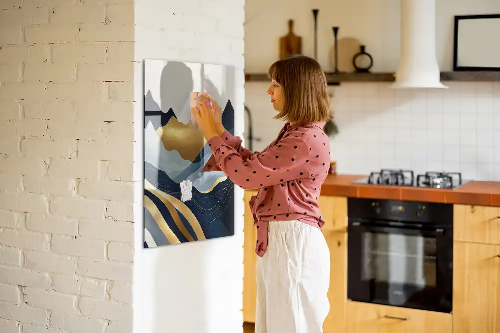 Tableau magnétique mural paysage abstrait