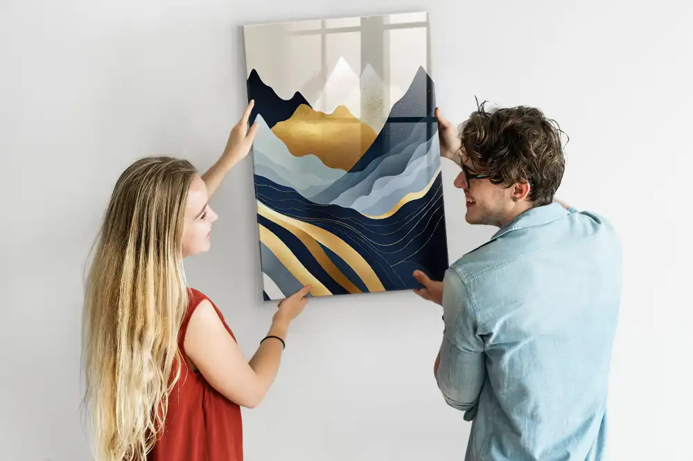 Tableau magnétique mural paysage abstrait
