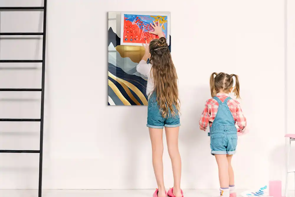 Tableau magnétique mural paysage abstrait