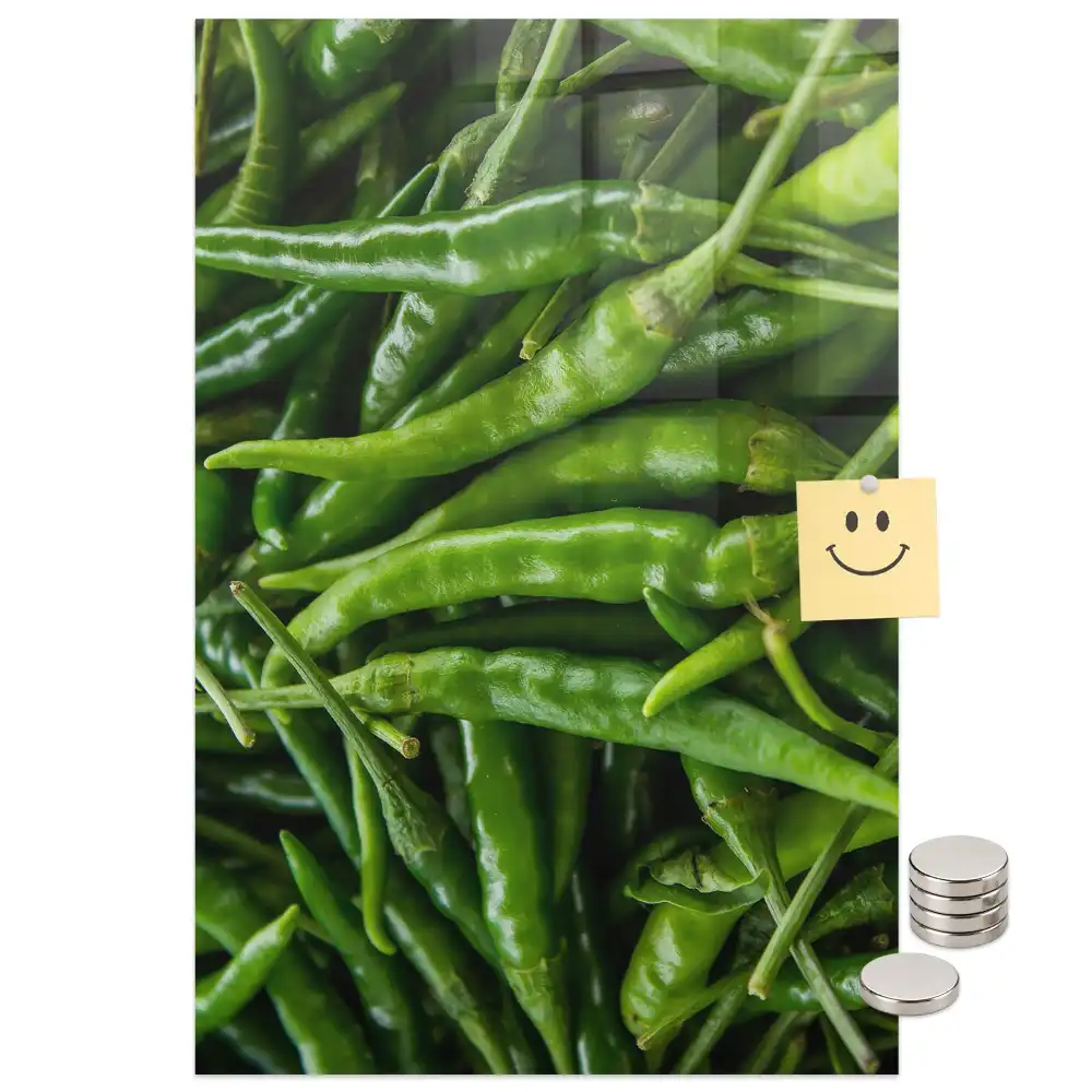 Tableau magnétique décoratif poivron vert