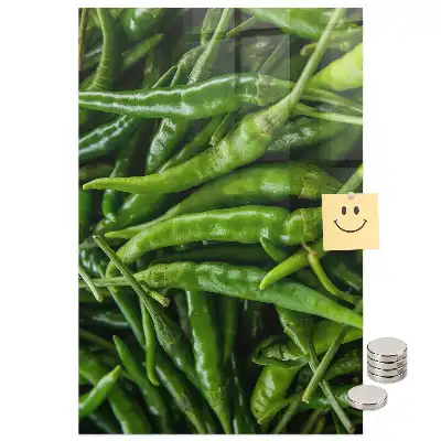 Tableau magnétique décoratif poivron vert