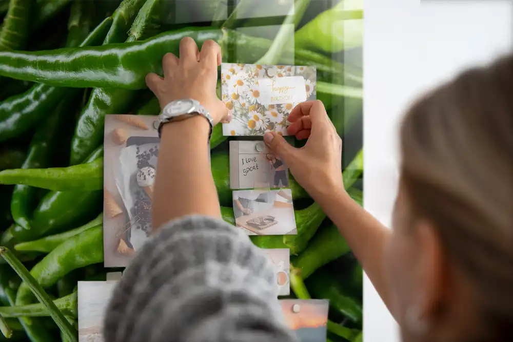 Tableau magnétique décoratif poivron vert