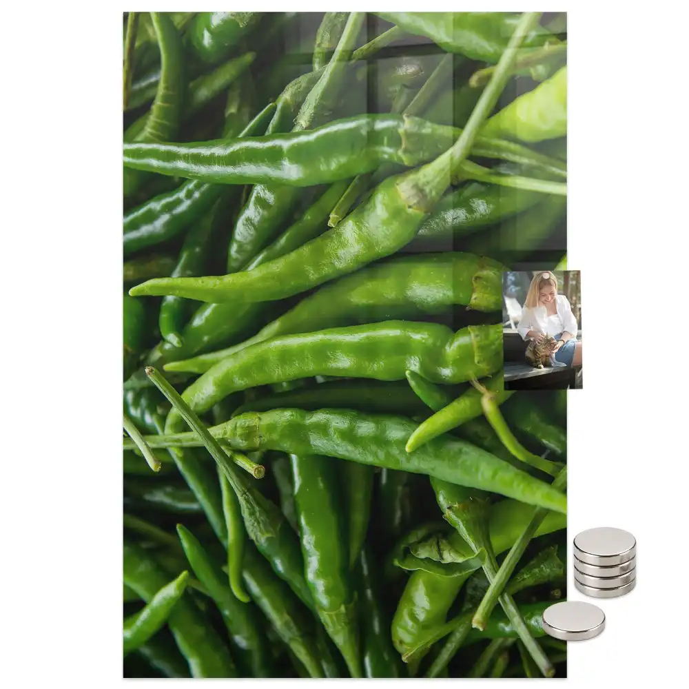 Tableau magnétique décoratif poivron vert