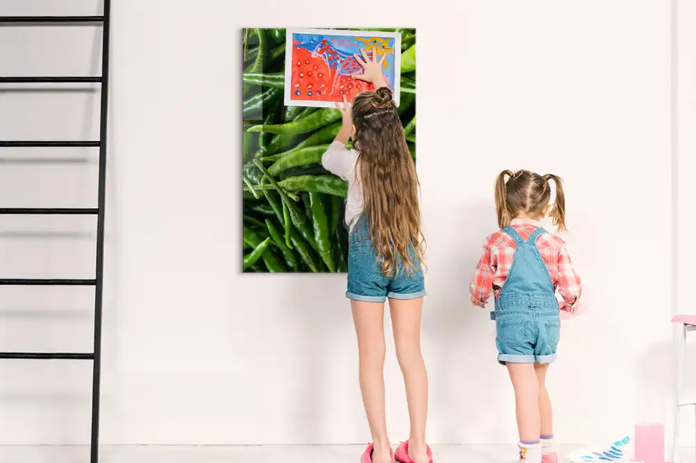 Tableau magnétique décoratif poivron vert