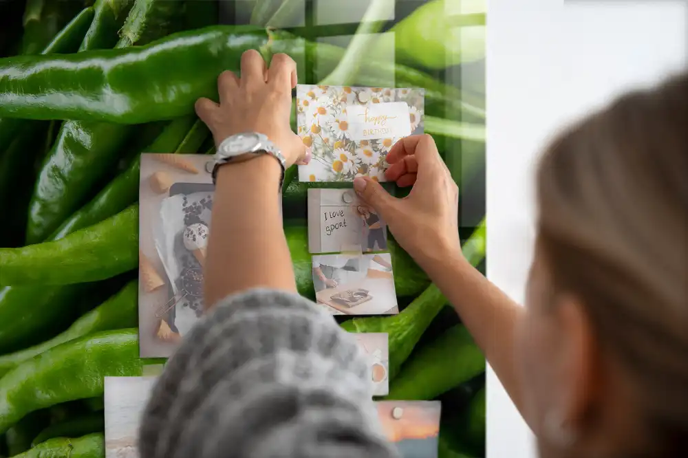 Tableau magnétique décoratif poivron vert