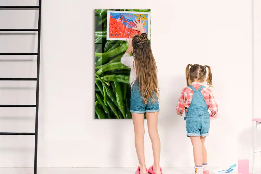 Tableau magnétique décoratif poivron vert