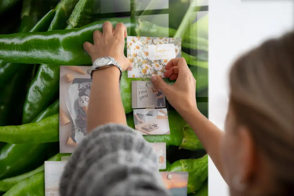 Tableau magnétique décoratif poivron vert