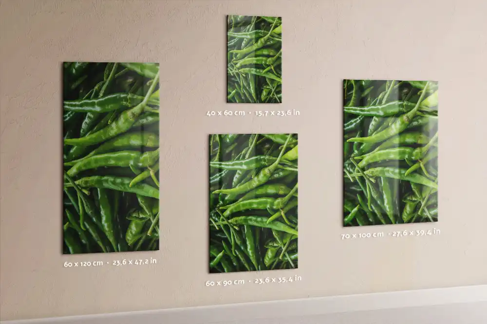 Tableau magnétique décoratif poivron vert