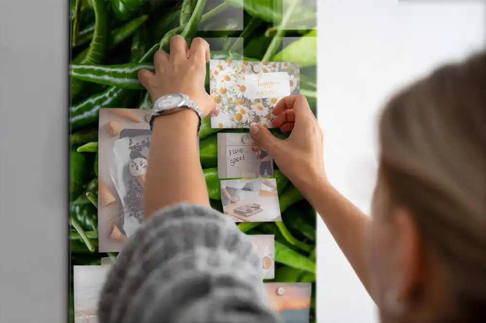 Tableau magnétique décoratif poivron vert