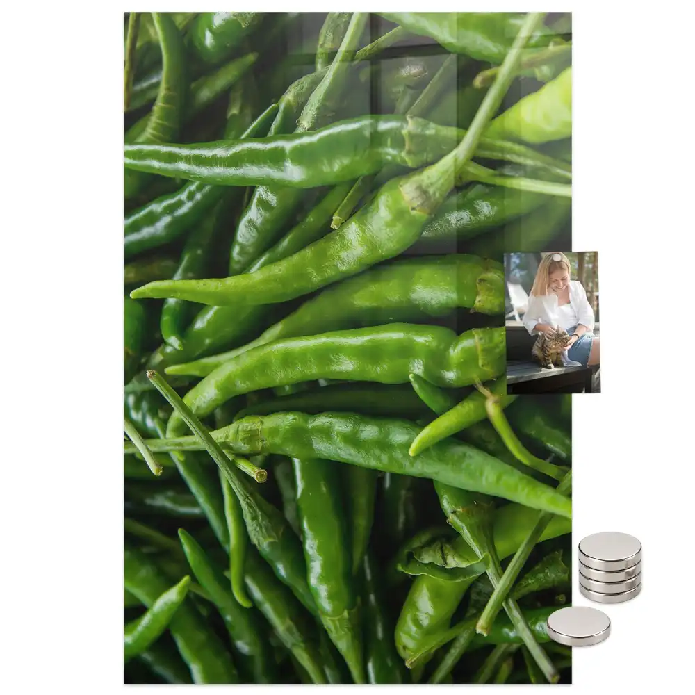 Tableau magnétique décoratif poivron vert