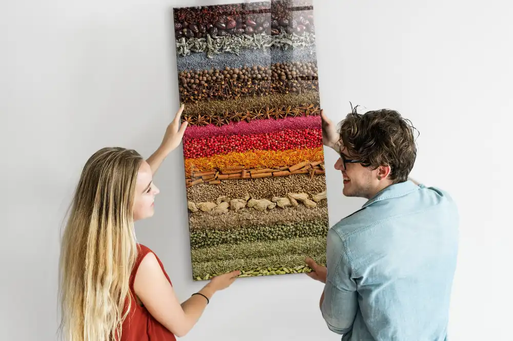 Tableau magnétique pour épices en rangées