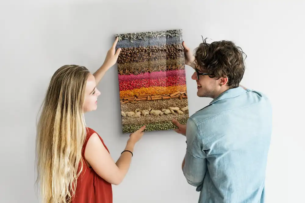 Tableau magnétique pour épices en rangées
