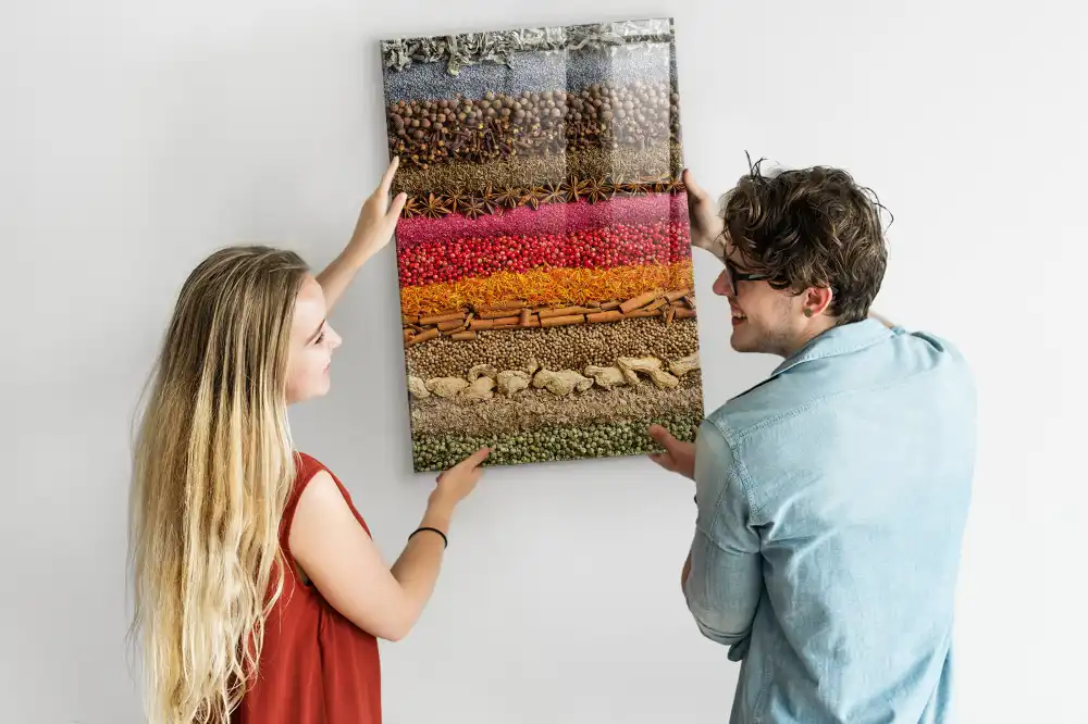 Tableau magnétique pour épices en rangées