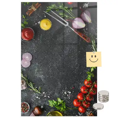 Tableau magnétique avec garnitures de pizza