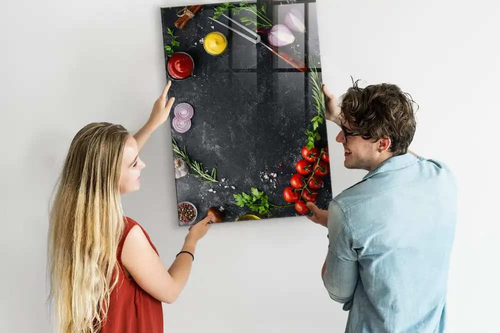 Tableau magnétique avec garnitures de pizza