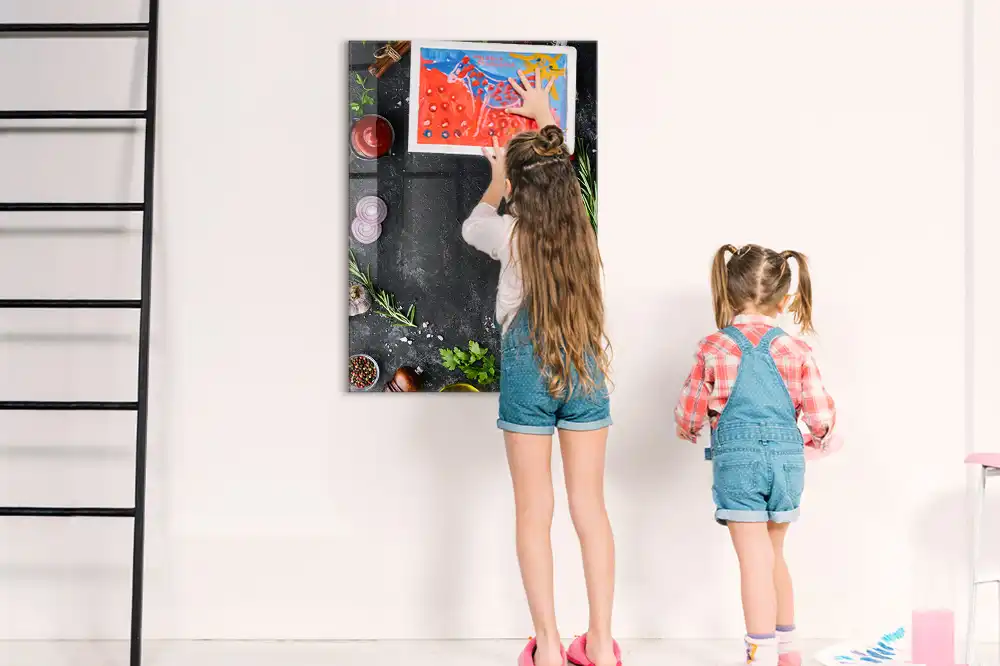 Tableau magnétique avec garnitures de pizza