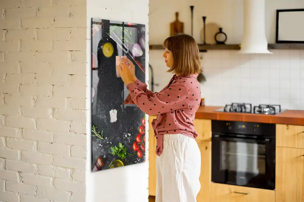 Tableau magnétique avec garnitures de pizza