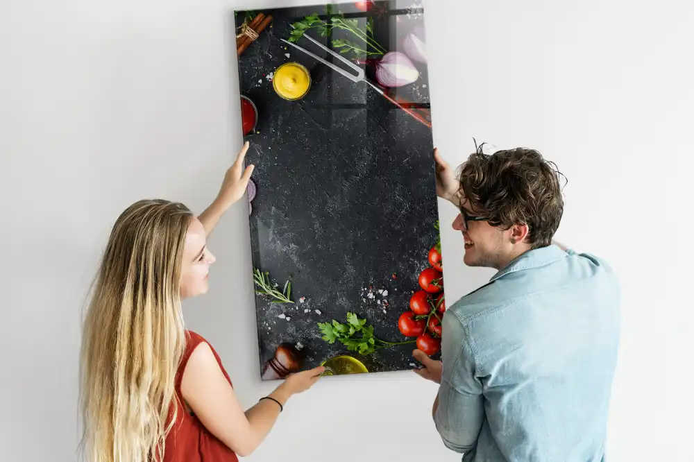 Tableau magnétique avec garnitures de pizza