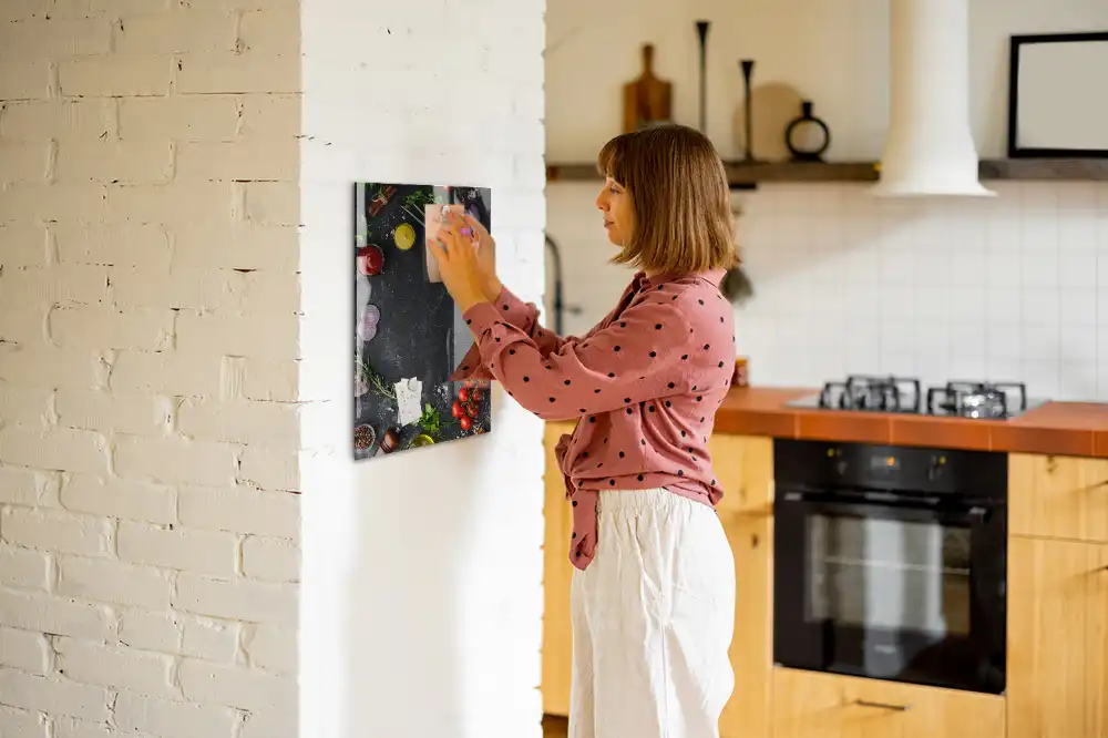 Tableau magnétique avec garnitures de pizza