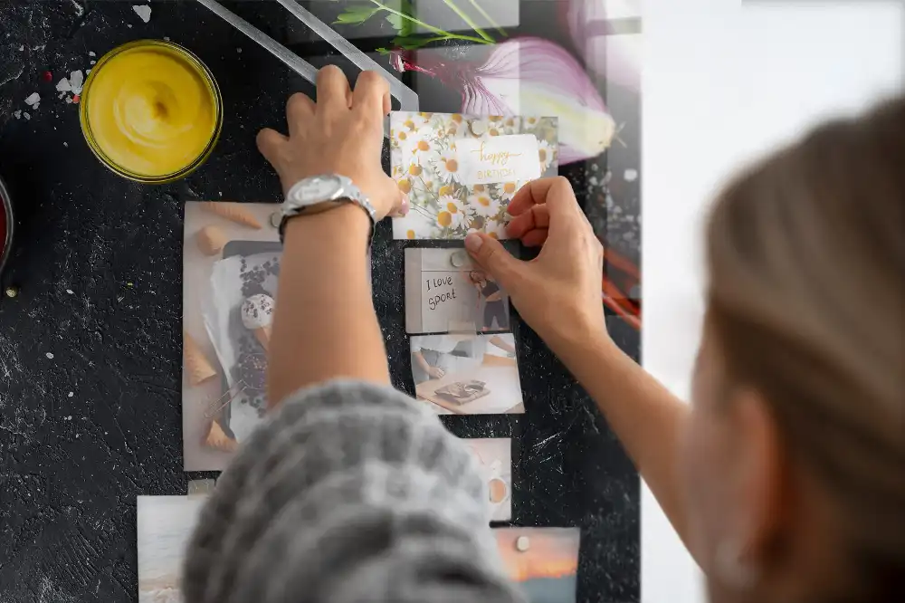 Tableau magnétique avec garnitures de pizza