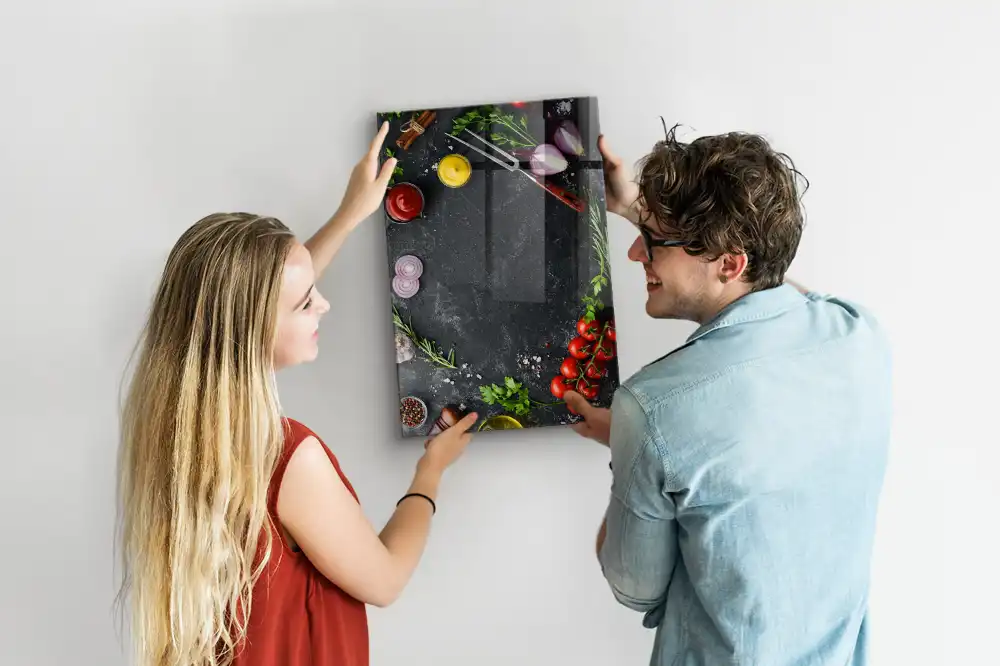 Tableau magnétique avec garnitures de pizza