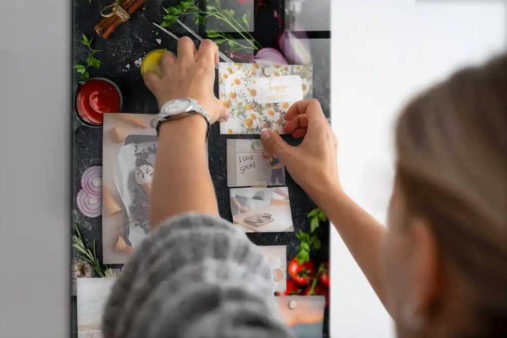 Tableau magnétique avec garnitures de pizza