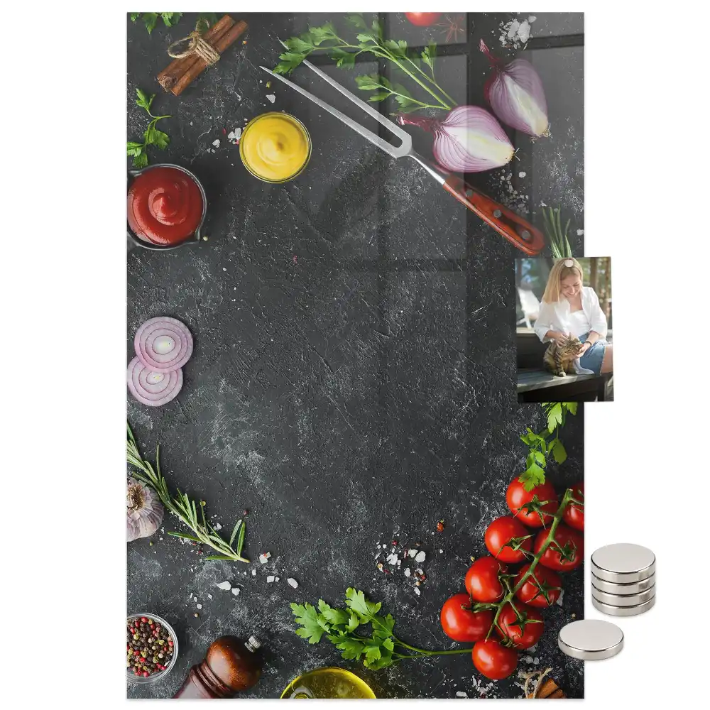 Tableau magnétique avec garnitures de pizza