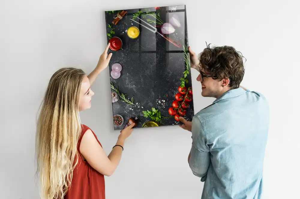 Tableau magnétique avec garnitures de pizza