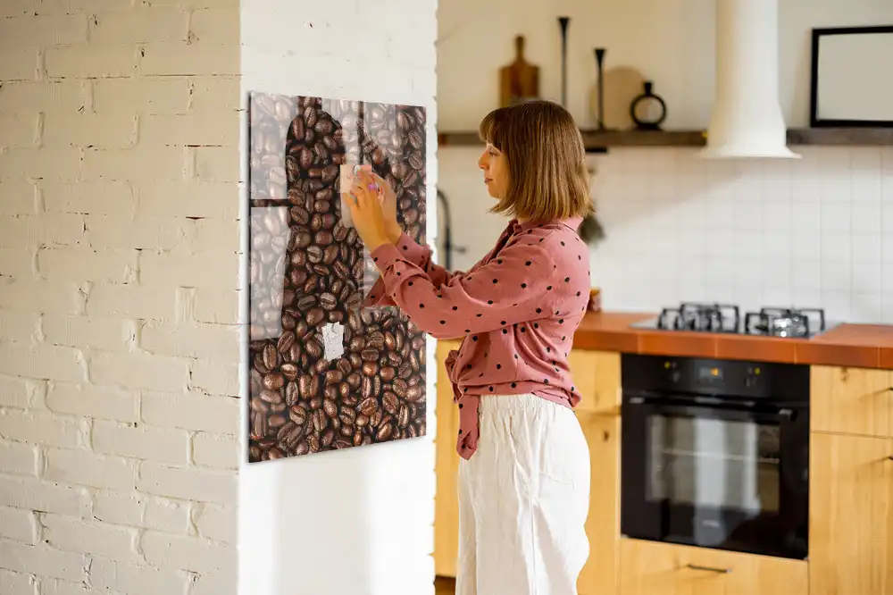 Tableau magnétique mural café en grains