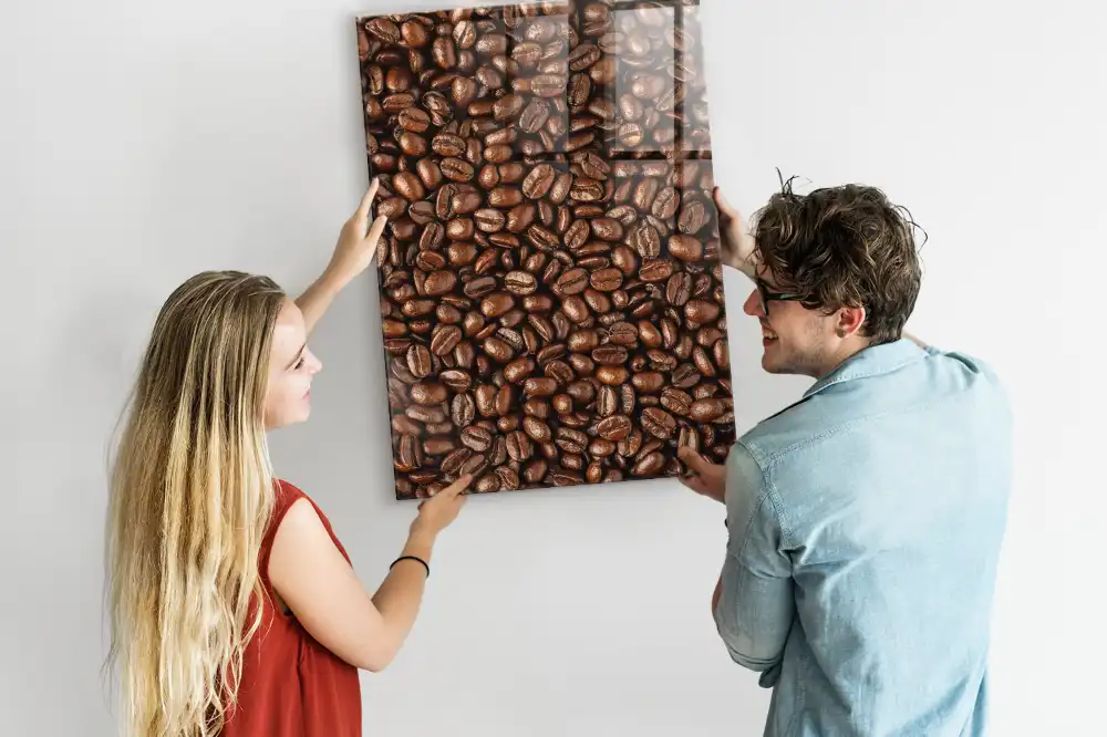 Tableau magnétique mural café en grains