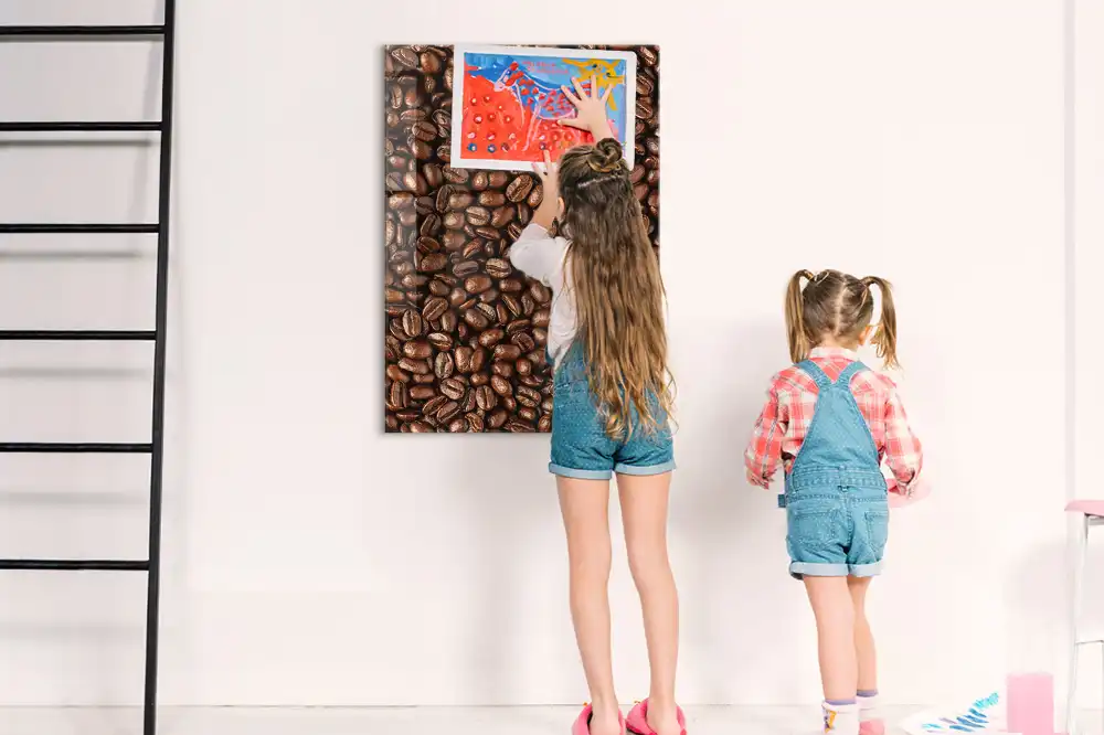 Tableau magnétique mural café en grains