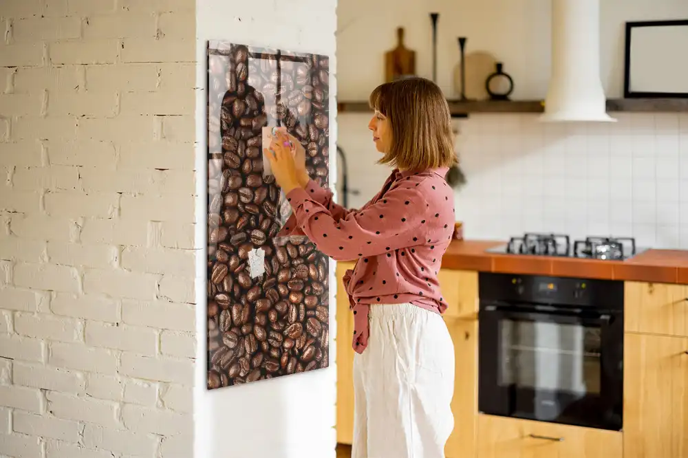 Tableau magnétique mural café en grains