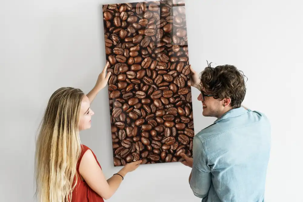 Tableau magnétique mural café en grains