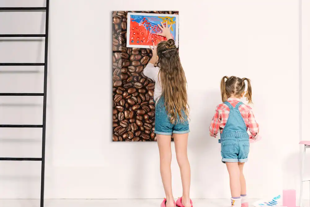 Tableau magnétique mural café en grains