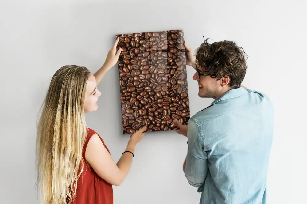 Tableau magnétique mural café en grains