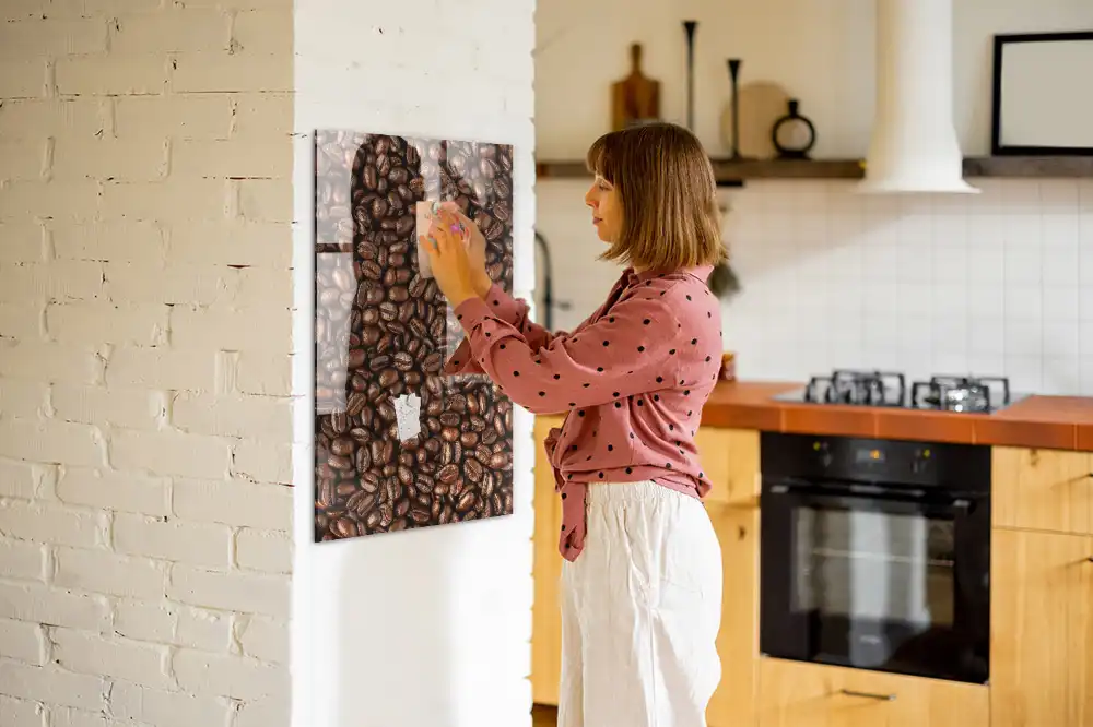 Tableau magnétique mural café en grains