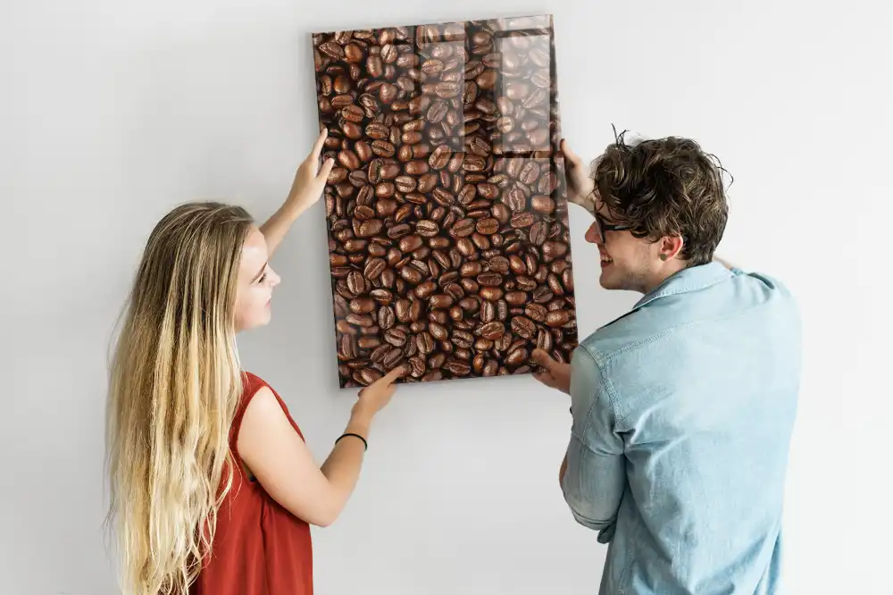 Tableau magnétique mural café en grains