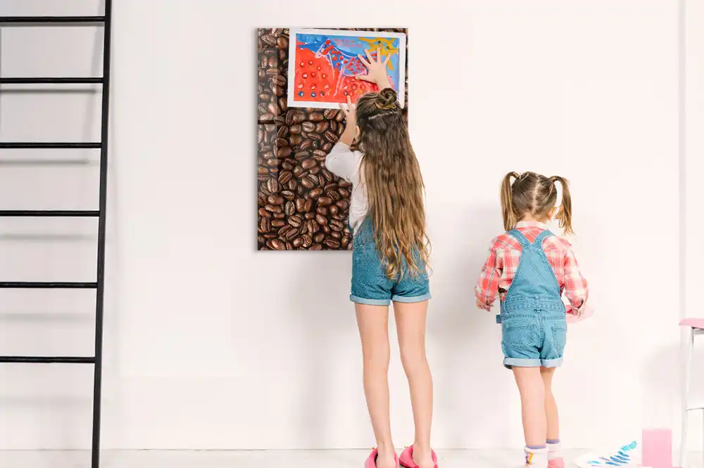 Tableau magnétique mural café en grains