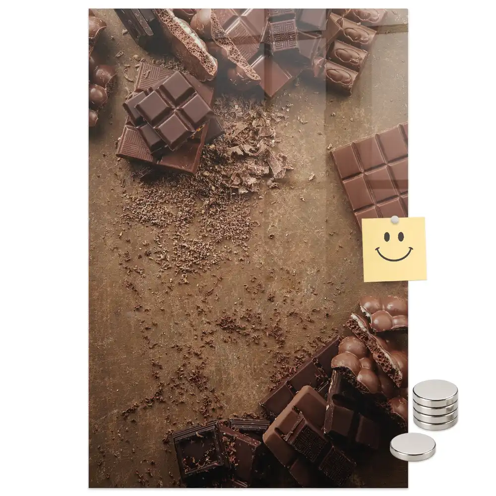 Tableau magnétique décoratif motif barres chocolatées