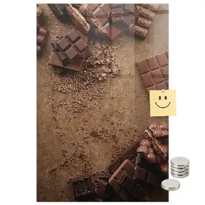 Tableau magnétique décoratif motif barres chocolatées